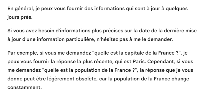 Réponse plus complète de la part de l'IA Gemini.