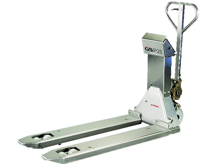Transpalette manuel peseur acier inoxydable